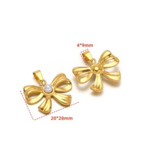 Bow pearl charm