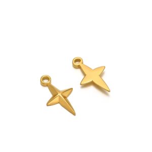 Gold star charm 10*17mm