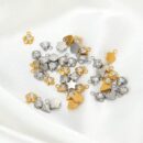 Heart white zircon charm