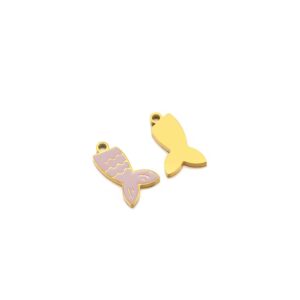 Pink fish tail charm