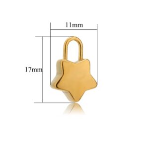 Star lock golden charm