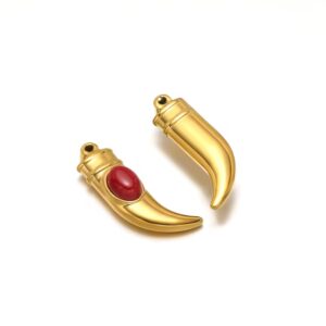 Golden horned gemstone red