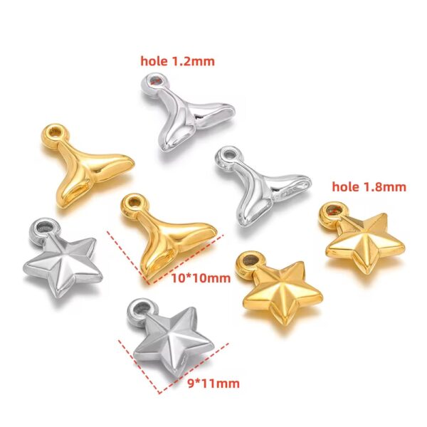 Golden fish tail charm - Image 2