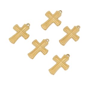 Dainty cross pattern charm