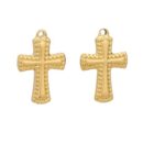 Dainty cross pattern charm
