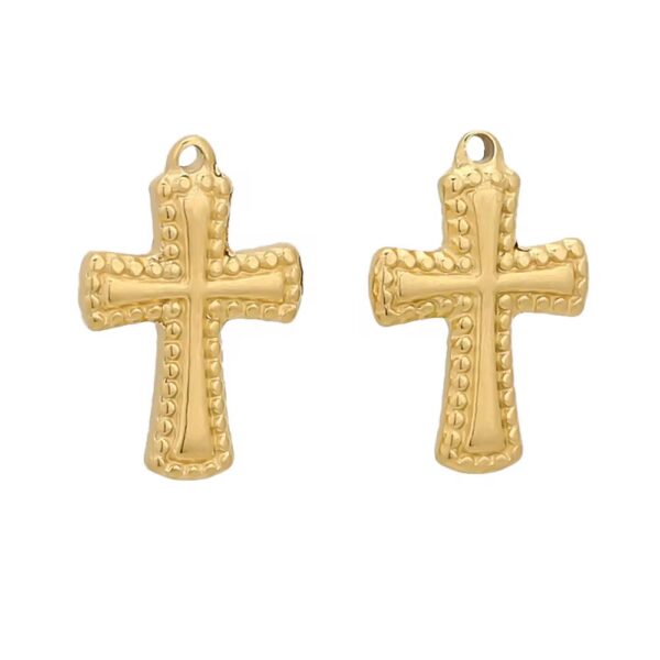 Dainty cross pattern charm - Image 2