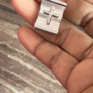Lady of Jesus silver cross charm