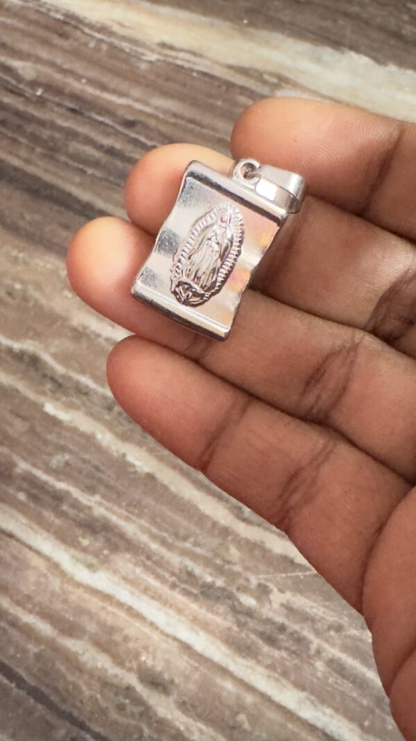 Lady of Jesus silver cross charm - Image 2