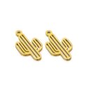 Lucky golden cactus charm