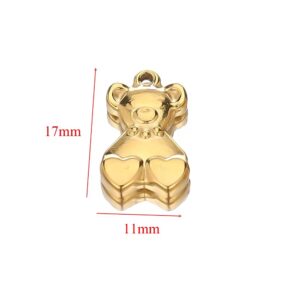 Golden Teddy charm