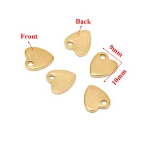 Mini heart matte charm