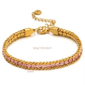 Tennis bracelet pink