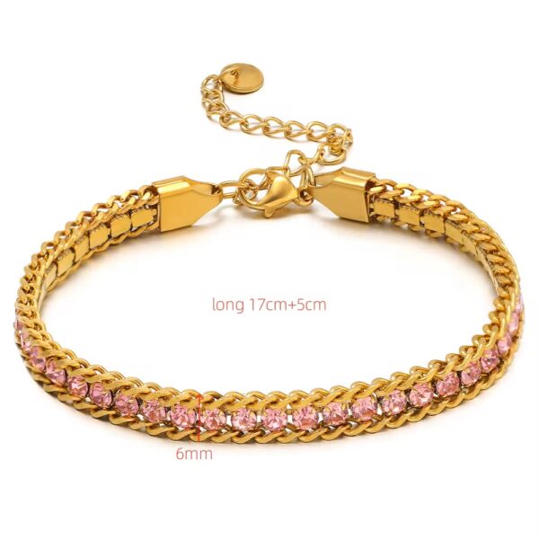 Tennis bracelet pink