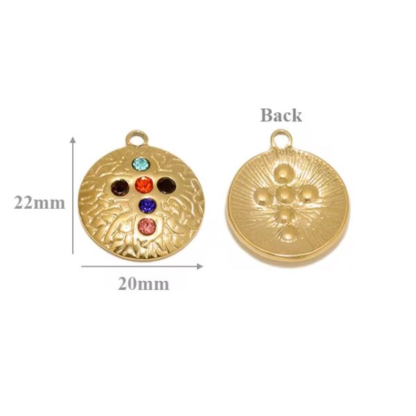 Dainty rainbow cross charm - Image 2