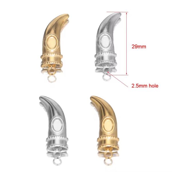 Gold horned charm plain - Image 3