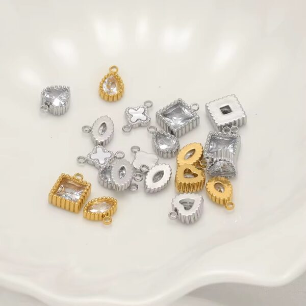 Eye stone charm white