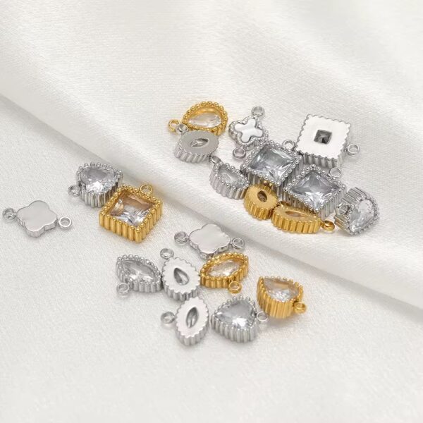 Eye stone charm white - Image 2