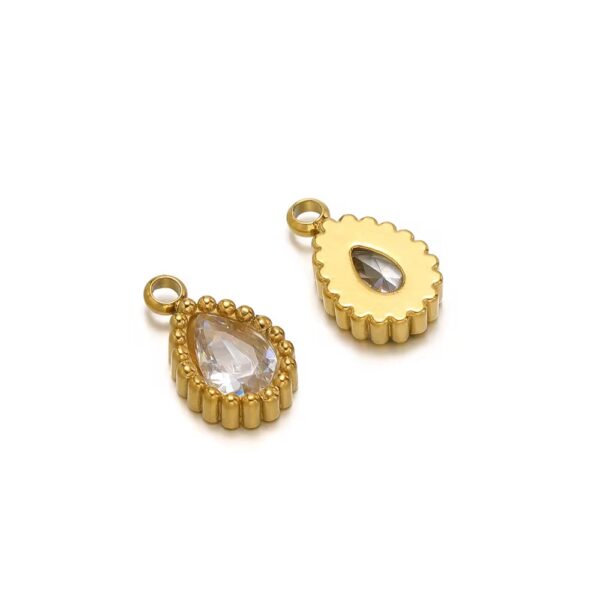 Drop stone charm white - Image 2