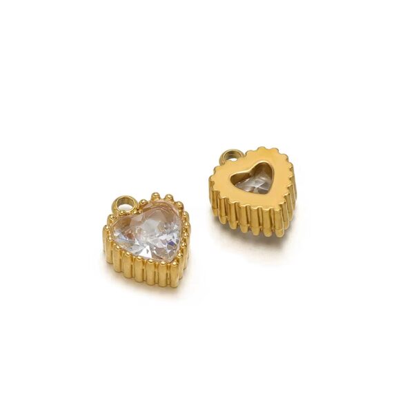 Heart stone charm white - Image 4