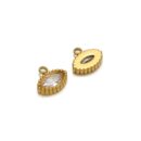 Eye stone charm white