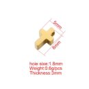 Cross charm pendant gold