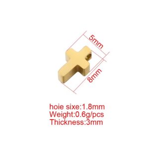 Cross charm pendant gold