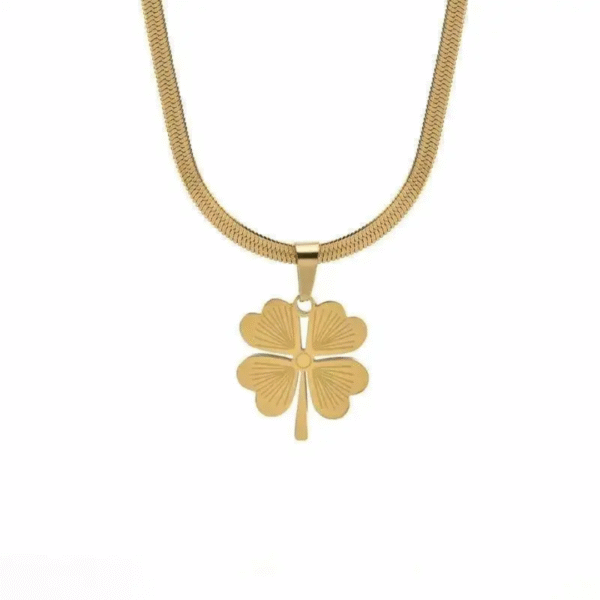 Four clover snake chain necklace