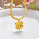 Four clover snake chain necklace