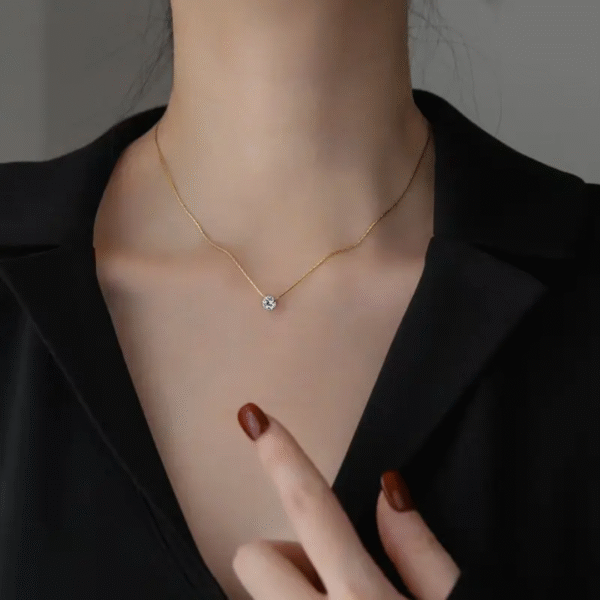 Solitare round necklace - Image 4