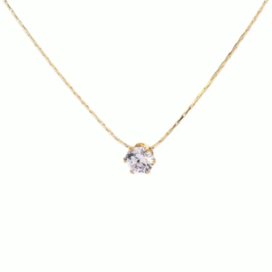 Solitare round necklace