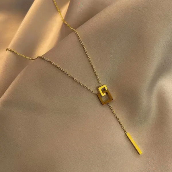 Square interlocked necklace - Image 4