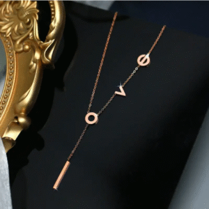 Love letter necklace-Rose gold
