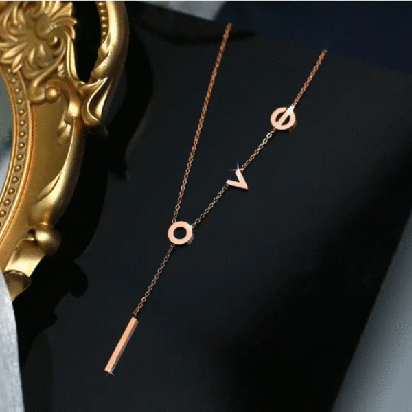 Love letter necklace-Rose gold