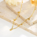 Tassel white diamond necklace Rectangle