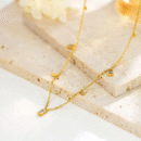 Tassel white diamond necklace Rectangle
