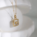 Pearl Butterfly Necklace silver