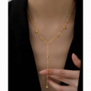 Multi tassel layer drop necklace