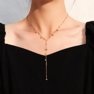 Multi tassel layer drop necklace