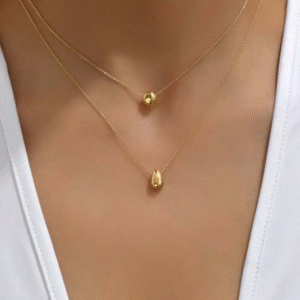Double layered drop necklace