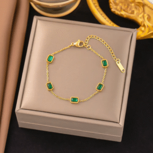 Emerald mini sequence bracelet