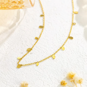 Tassel plain oval necklace