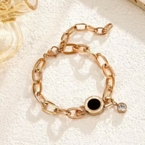 Cuban Roman chain bracelets rose Gold
