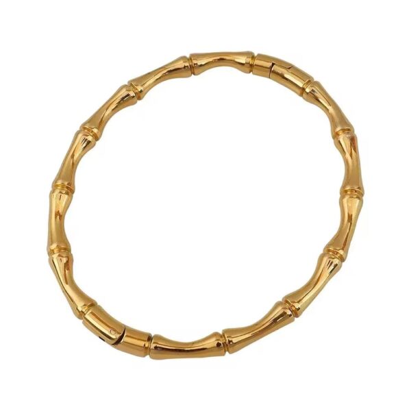 Bamboo cuff bracelet rose gold